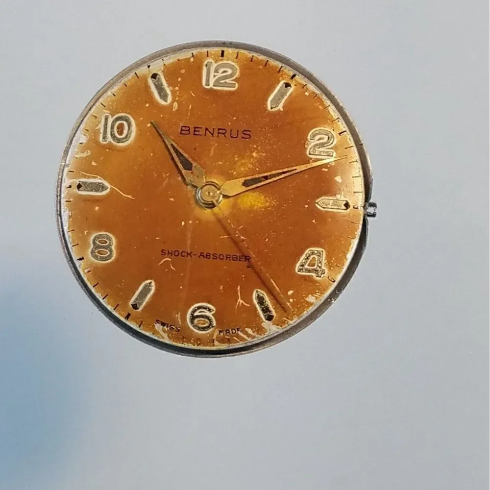 Benrus Swiss DR 23 AXZ Pat 2446603 Watch 17 Jewel 10K RGP For Restoration Parts